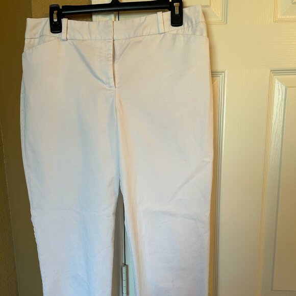 Liz Claiborne Emma Ankle Pants - White -Size 8 - Picture 1 of 8